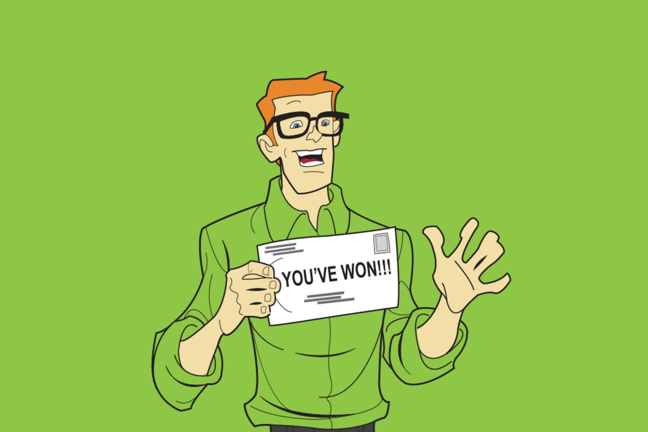 Consumer Ed holding winner notice
